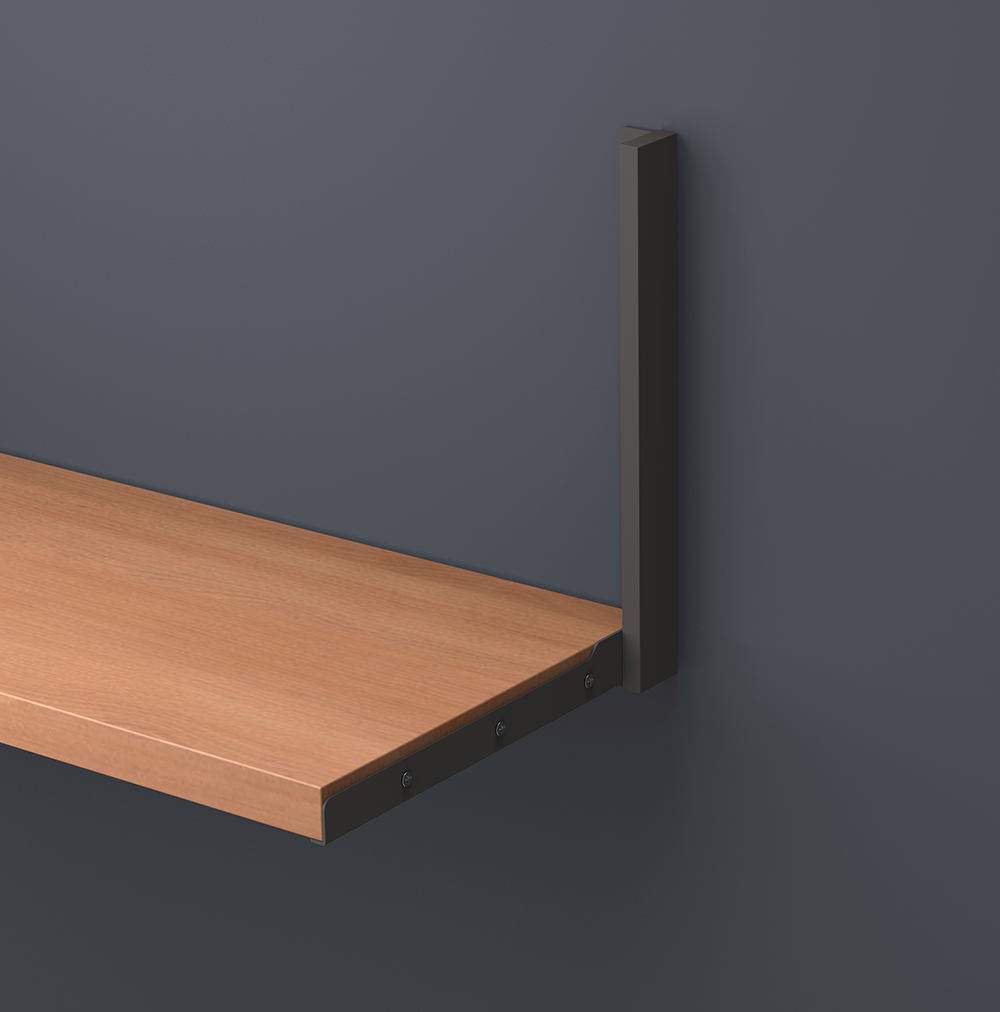 TANNER FLATTA | Doogdesign. Inc. portoforio | Designed for Aesthetics in Repose: The Ultra-Slim Folding Shelf Bracket |